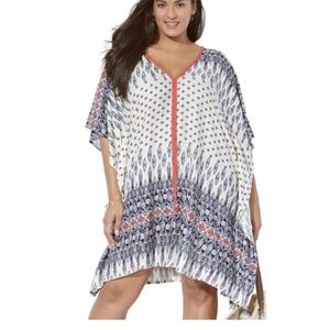 Swimsuits For All Short Sleeve Kelsea Cover Up Mini Dress Tunic Size 18/20